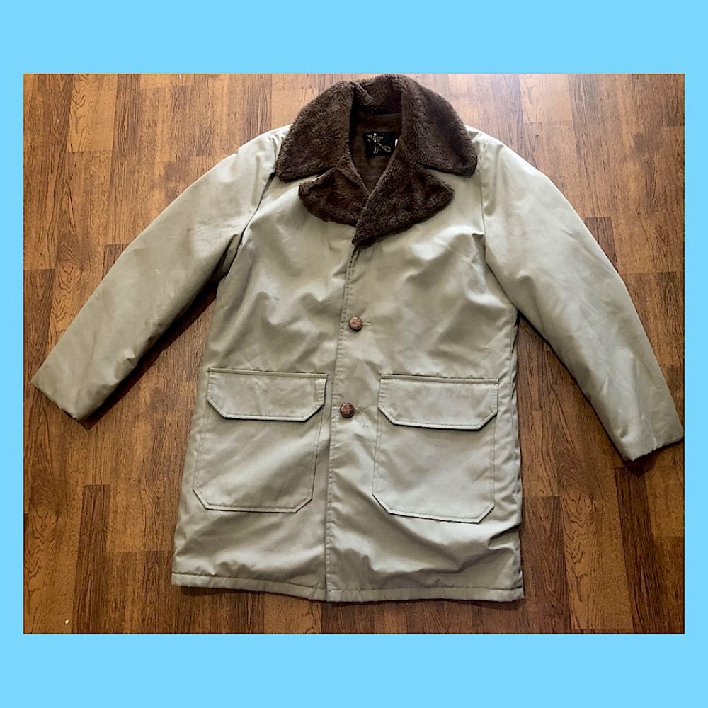 🎉🎊CLEARANCE 🎉🎊Vintage Sir Jac brown Lined Winter Jacket Coat Men size 40